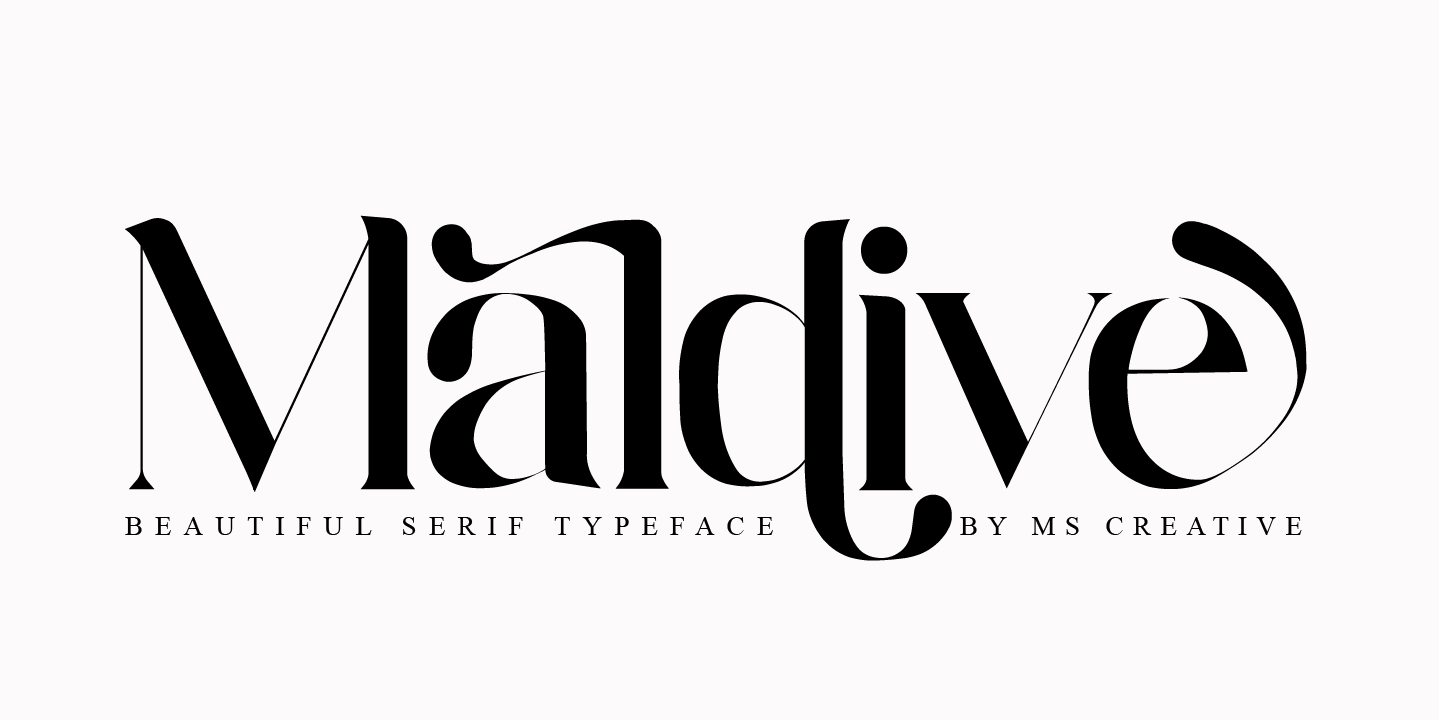 Beispiel einer Maldive Regular-Schriftart